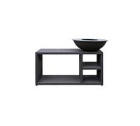 Brasero Piatto Tavolo Medium Noir Ø84 + Grille + Spatule + Housse