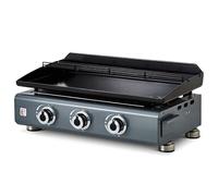Brasero - Plancha à gaz Silvia II G 3 Feux Gris métallisé - Plaque acier émaillée - 67 x 34 cm - 7,5 kW Gris métallisé