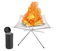 Brasero pliable portable avec design en maille - Support compact pour le camping, la terrasse et le jardin [CM13]