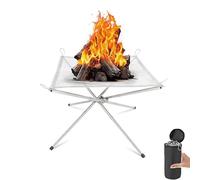Brasero pliable, portable pour camping, pique-nique, feu de camp, jardin, plage (41,9 x 41,9 x 33,8 cm)