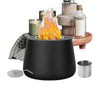 Brasero portable pour l'intérieur et l'extérieur - Sculpture moderne peu encombrante - Portable pour l'extérieur - Pour la terrasse, le balcon, le jardin, le salon, le camping et la partie barbecue