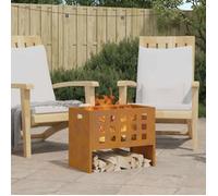 Brasero portable Vidaxl Marron 50 x 30 x 40 cm en acier - Foyer extérieur à poser