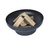 Braséro Robuste, Foyer Rond à Bois, pour Jardin, véranda, terrasse, Camping, cheminées en Acier Inoxydable pour terrasse extérieure, Grand Barbecue(Black,80cm/31.5in)