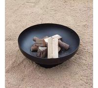 Braséro Robuste, Foyer Rond à Bois, pour Jardin, véranda, terrasse, Camping, cheminées en Acier Inoxydable pour terrasse extérieure, Grand Barbecue(Black,60cm/23.6in)