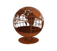 Brasero rond en métal rouillé Planète