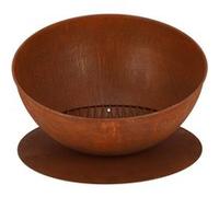 Braséro rond incliné sur disque en fer Rouille Rouille G