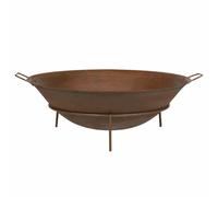 Brasero "Rusty" Panier Métal Fête Jardin Brûler Bois Chaleur 61Cm Acier