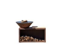 Brasero Traditionnel Acier 103 Imitation Corten Double Cuve