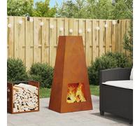 Brasero Vidaxl 50x35x100 Cm En Acier Weathering