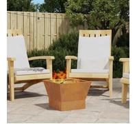 Brasero - vidaXL - Marron - Acier - 40x40x30 cm - Portable