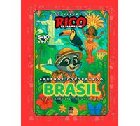 Brasil - Libro de colorear educativo para niños (5-10 años) | Los Viajes de Rico el Mapache - Américas Vol. 2