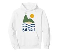 Brasil Rio De Janeiro Christ Rédempteur Plage Soleil Sweat à Capuche