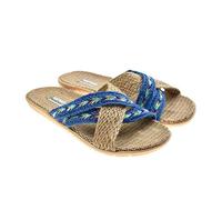 BRASILERAS Sandales Femme Antidérapantes Confortables Chaussures de Plage/Piscine/urbaines Bleu 38/39 EU