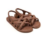 BRASILERAS Sandales Femme Antidérapantes Confortables Chaussures de Plage/Piscine/urbaines Brun 38 EU