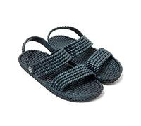 BRASILERAS Sandales Plates Adana pour Femme, Bleu Marine, 39 EU