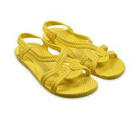 BRASILERAS Sandales Plates Esmirna pour Femme, Jaune, 38 EU