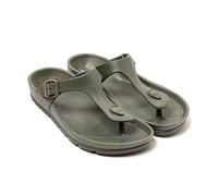 BRASILERAS Sandales Plates Soleil pour Femme, Vert, 37 EU