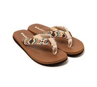 BRASILERAS Femme Tongs avec semelle antidérapante chaussures confortables pour plage/piscine/ville beige 37 EU - UBINCA