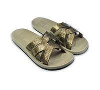 BRASILERAS Tongs Femme Antidérapantes Confortables Chaussures de Plage/Piscine/urbaines doré 39 EU