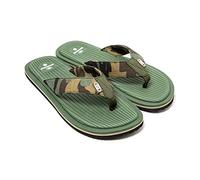 BRASILERAS Tongs Femme Antidérapantes Confortables Chaussures de Plage/Piscine/urbaines Militaires Verts 44 EU