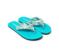 BRASILERAS Tongs Hibiscus Nudo pour Femme, Turquoise, 39 EU
