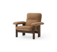Audo Copenhagen Fauteuil Brasilia Dark oak-Dunes camel leather 21004