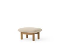 Audo Copenhagen Repose-pieds Brasilia tissu bouclé 02 beige. structure en chêne