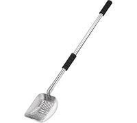 Brask Pet Pelle à litière pour chat - Grand tamis et pelle 2 en 1 - Pelle à litière à long manche - Métal aluminium avec poignée ergonomique (81,3 cm)