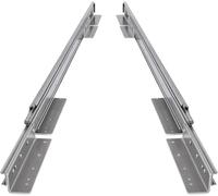 BRASOM Glissières de tiroir - 2 pièces, 1100 mm, tiroir à charge lourde 250 kg, 44 pouces, avec montage au sol et supports de tiroir, système de glissière de tiroir Heavy Duty, roulement à billes