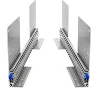 BRASOM Glissières de tiroir - Glissières de tiroir 1700mm, 250kg, 45,7 pouces, avec montage au sol élevé, Heavy Duty, verrouillage des glissières de tiroir, roulement à billes, gauche et droite