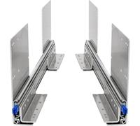 BRASOM Rails de tiroir, 900 mm, 250 kg, avec montage au sol haut et supports de tiroir, Heavy Duty, système de rail de tiroir, roulement à billes, gauche et droite