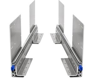 BRASOM Rails de tiroir, 900 mm, 250 kg, avec montage au sol haut et supports de tiroir, Heavy Duty, système de rail de tiroir, roulement à billes, gauche et droite