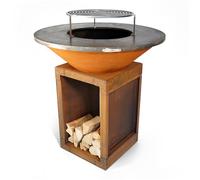 Brasonfire Brasero Plancha Ø 1 m, Acier Corten, Barbecue extérieur à Bois et Accessoires, 100% Fabrication Française