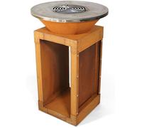 Brasonfire Brasero Plancha Ø 60 cm 45 KG Acier Corten Grille Incluse Barbecue extérieur à Bois 100% Fabrication Française