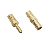Brass 2 Way Reducing Straight Hose Barbed Pipe Fitting Reducer Copper Coupler Connector for Air Fuel Gas Water(6mm-10mm)