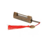 Brass Antique Padlock Spacing 5.9cm Exquisite Rustproof Chinese Old Style Fish Horizontal Padlock for Jewelry Boxes Bronze