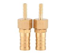 Brass Barb Fitting Reducer 4-12mm | Oxidation Protective Pipe Connector for Water/Gas/Fuel Lines | 2 - Pack Hose Tail Plug for Maintenance & Repair
