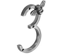 Brass bee Numéro de maison en étain avec motif abeille | Plaques de numéros de panneaux de porte modernes de 5 pouces | Numéro d'adresse du domicile (3)