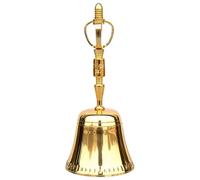 Brass Bell - Loud Altar Bell, Ritual Handle | Maison, salle de classe, temple, église, cérémonie de mariage, fête de Noël, fête scolaire, méditation