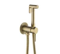Brass Bidet Faucet Set Handheld Ducha Higienica Hot Cold Toilet Crane Women Washer Bathroom Shattaf Sprayer Hygienic Shower(Gold Bidet Faucet)