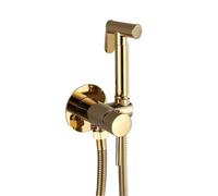 Brass Bidet Faucet Set Handheld Ducha Higienica Hot Cold Toilet Crane Women Washer Bathroom Shattaf Sprayer Hygienic Shower(Titanium gold Bidet)