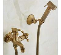 Brass Bidet Toilet Soutr Papeter pistolet en laiton de douche hygiénique massif Bidet portable avec support de douche antique en laiton et 1,5 m de toilette musulmane shattaf LWX
