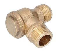 Brass Check Valve 2 - Way | Oxidation Tolerant Pneumatic Compressor Replacement Part | Threaded Check Valve for Pneumatic Tools/Pneumatic Systems/Maintenance | 21mm & 19mm Port