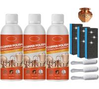 Brass Copper Cleaner Polish Spray, Copper Cleaner and Polish Spray, CopperCleaner for Pots & Pans, Natural Brass Cleaners for BrassCopper and Stainless Cleaning 100ml (3)