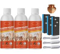 Brass Copper Cleaner Polish Spray, Copper Cleaner for Pots and Pans, Metal Polish for Brass Copper and Stainless, 100ml. (3pcs)