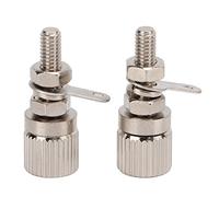 Brass Current Terminal M4x27mm | 20A Rated for Electronics/Solar Cells/Automotive | Zinc Alloy Plated Long Service Connector | 2Pcs Compact Electrical Parts
