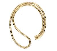 Brass Decorative Chain | Electroplated Gold DIY Craft Supplies for Clothing/Shoes/Wedding Dresses | 8mm & 12mm Styles, Fade - Sewing Embellishment (8mm golden bun chain)
