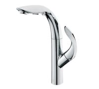 Brass Gold Touch Switch Kitchen Faucet Pull-out Design 1 Hole Single Handle Hot And Cold Water Sink 2 Function Mixer(Titanium Gold N,G9/16)