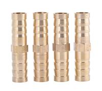 Brass Hose Barb Fitting | 6mm to 8/10 / 12mm Reducer Connector Plug | Sturdy Pipe Fitting for Water/Gas/Industrial Lines | Leak - Protected Barbed Tail Design (6-8mm)