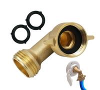 Brass Hose Connector, Elbow Coupler, Leak Proof Irrigation Fitting with Metal Build, Heavy Duty Water Pipe Adapter, Secure Control with Strong Design, Garden Repair Tool for Outdoor Use